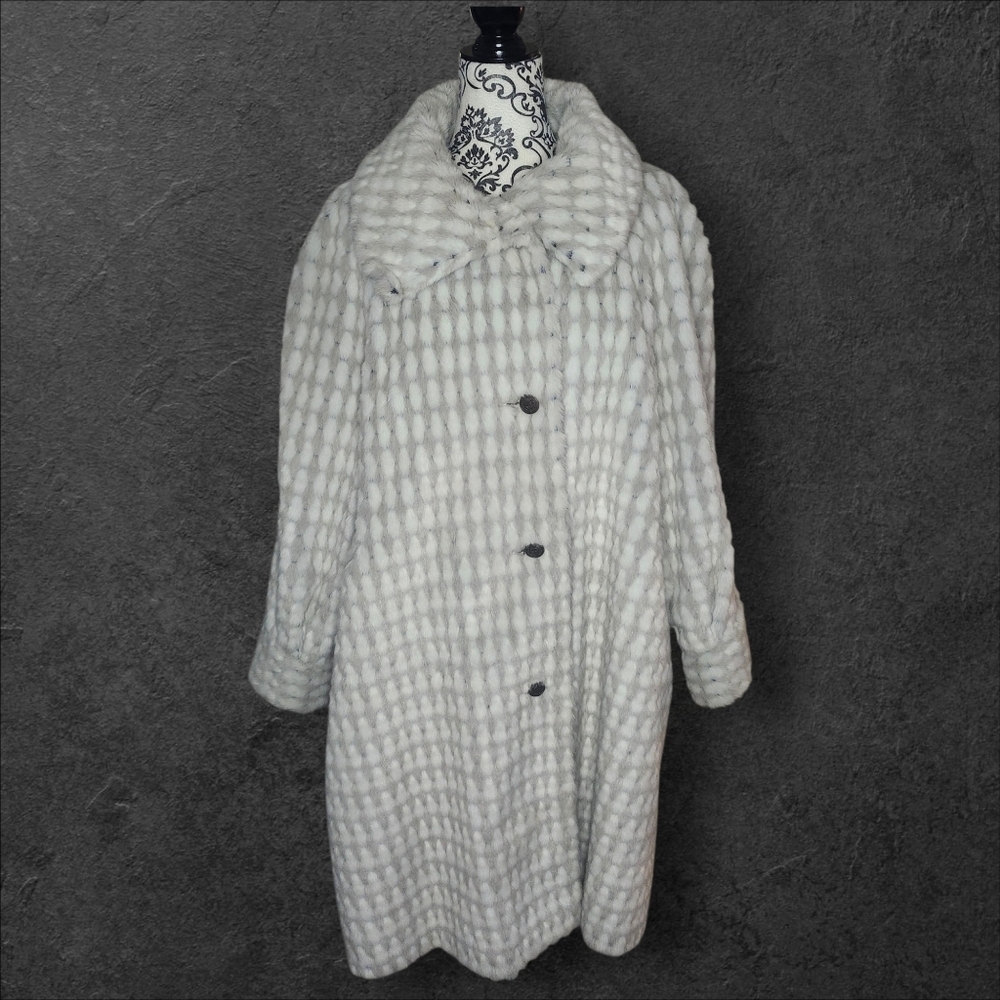 VINTAGE ⭐️ Faux Fur Trench Coat - 16
